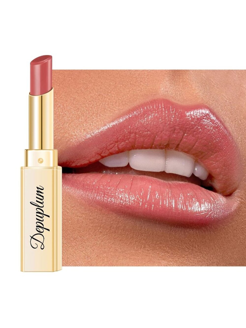 Women's DM95 Nude Pink Glow Reviver Moisture Lip Gloss Creamy Tinted Lip Balm